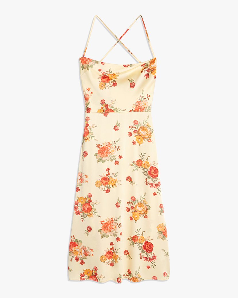 Tie Back Golden Hour MIDI Dress - XL Buttermilk Multi