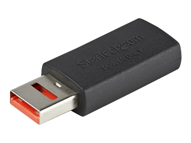 Startech.com Secure Data Blocker Adapter  Male to Female Type-a -only Adapter  No-data /-only Adapter for Phone/tablt  Data Blocking Protector Adapter