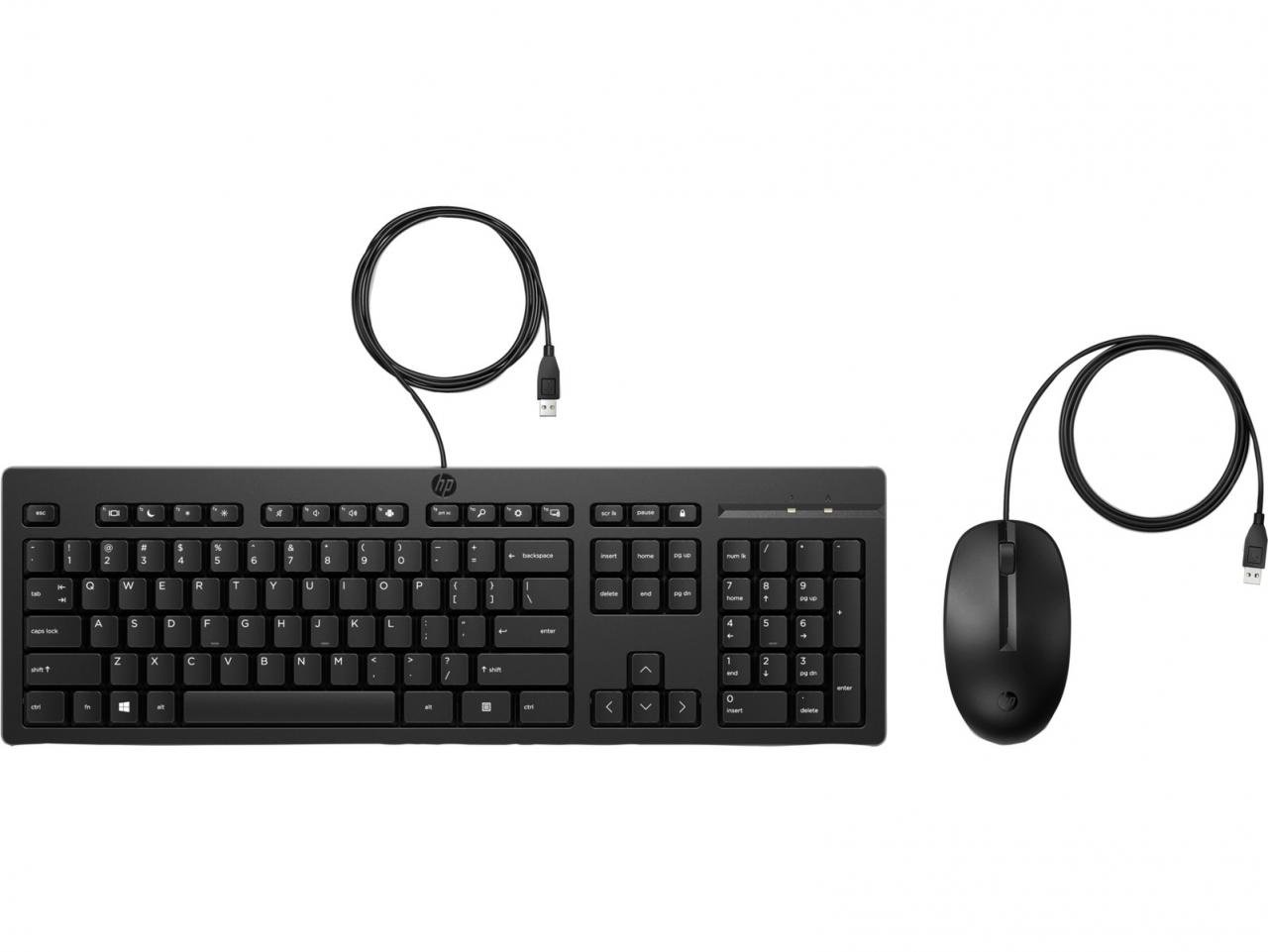 HP 225 Wired Mouse and Keyboard Combo Black