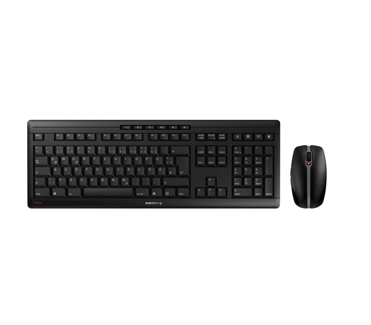 CHERRY JD-8560DE-2 STREAM Wireless Keyboard Mouse Set Black German