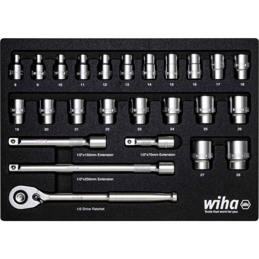 Wiha 44740 Ratchet Wrench Set 1/2