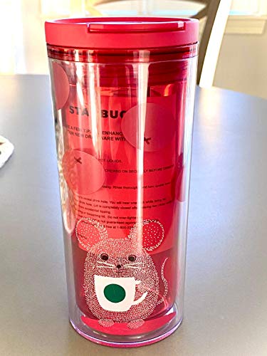 Starbucks 2020 YEAR of the RAT Double Walled Acrylic Tumbler, 12 Fl Oz