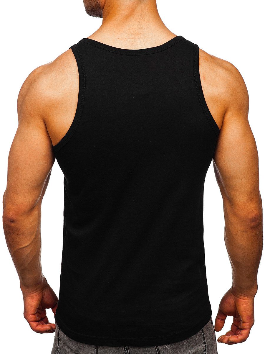 Černé Pánské Tílko S Potiskem Tank Top Bolf 14838 thumbnail