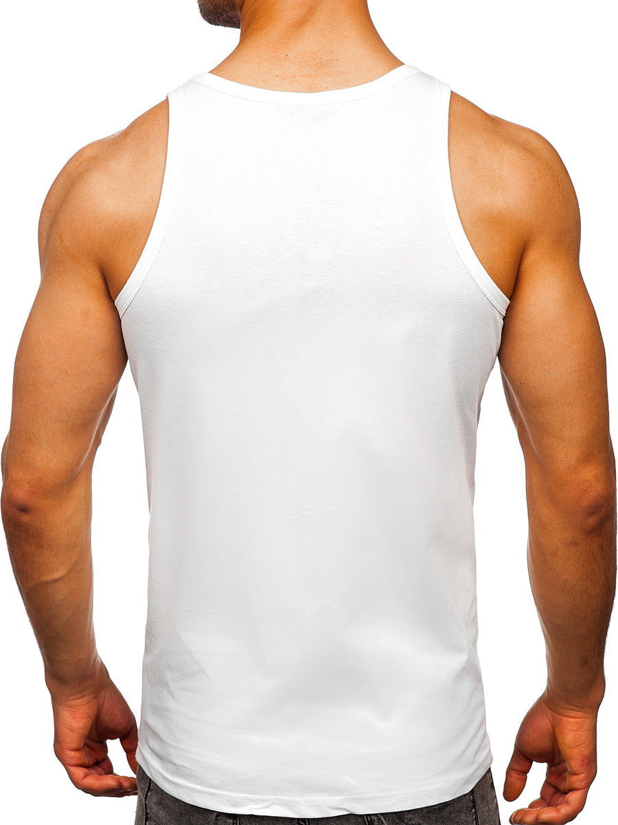 Bílé Pánské Tílko S Potiskem Tank Top Bolf 14838 thumbnail