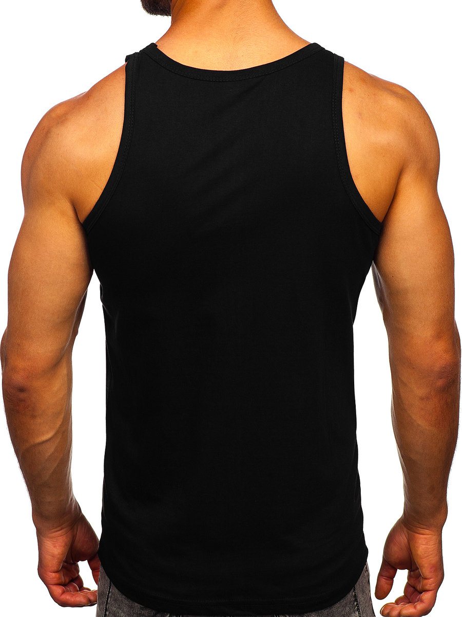 Černé Pánské Tílko S Potiskem Tank Top Bolf 14836 thumbnail