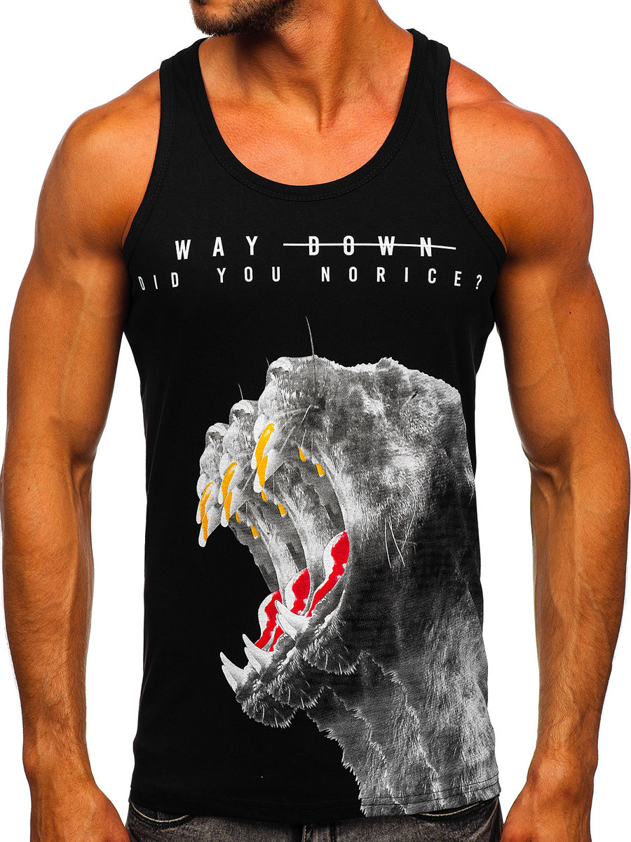 Černé Pánské Tílko S Potiskem Tank Top Bolf 14836