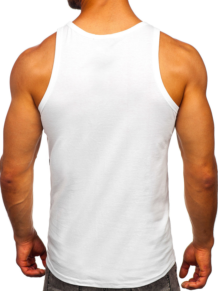 Bílé Pánské Tílko S Potiskem Tank Top Bolf 14836 thumbnail