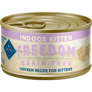 Blue Buffalo Freedom Grain Free Chicken Recipe Indoor Kitten Canned Cat Food 3-oz, Case of 24