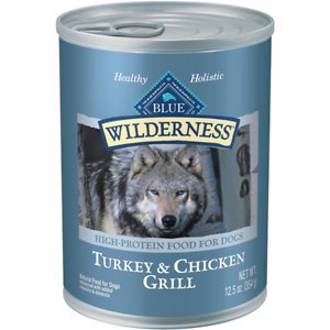 Blue Buffalo Wilderness High-Protein Grain-Free Turkey & Chicken Grill Adult Canned Dog Food - 12.5 Oz, Case of 12