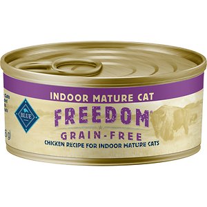 Blue Buffalo Freedom Indoor Mature Chicken Recipe Grain-Free Canned Cat Food, 5.5-oz, Case of 24