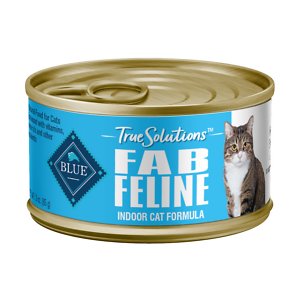 Blue Buffalo True Solutions Fab Feline Indoor Formula Chicken Wet Cat Food, 3-oz Can, Case of 24