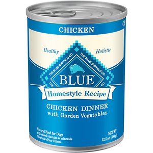 Blue Buffalo Homestyle Recipe Adult Chicken Dinner with Garden Vegetables Canned Dog Food - 12.5 Oz, Case of 12