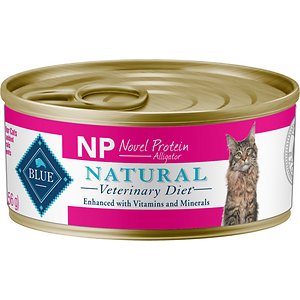 Blue Buffalo Natural Veterinary Diet NP Novel Protein Alligator Grain-Free Wet Cat Food, 5.5-oz, Case of 24