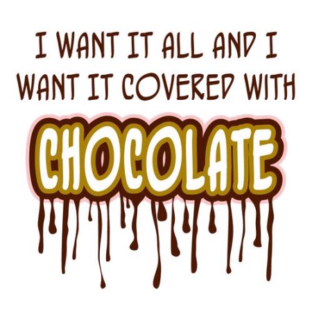 Attitude Aprons 'Covered with Chocolate' White Apron