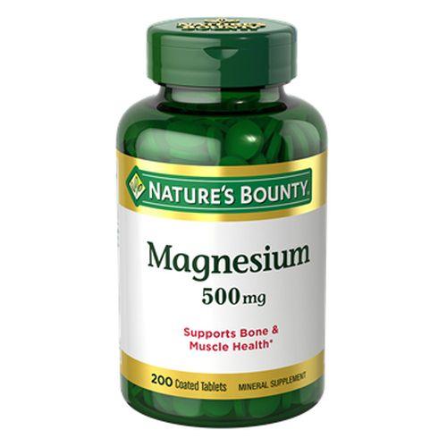 Nature's Bounty, Magnesium, 500 Mg, 24 X 200 Coated Tabs