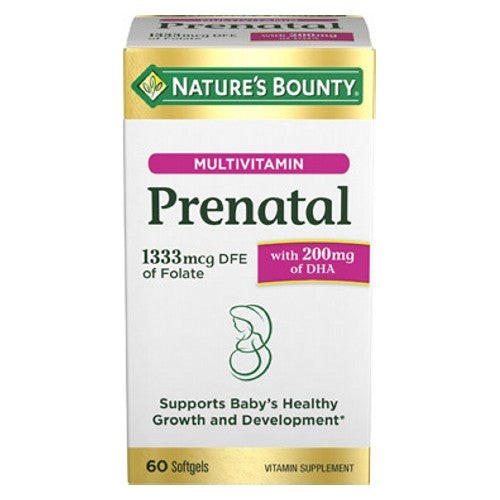 Nature's Bounty, Prenatal Multivitamin with DHA, 200 Mg, 24 X 60 Softgels