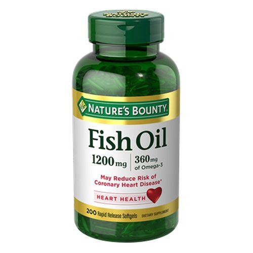 Nature's Bounty, Omega-3 Fish Oil, 1200 Mg, 12 X 200 Softgels