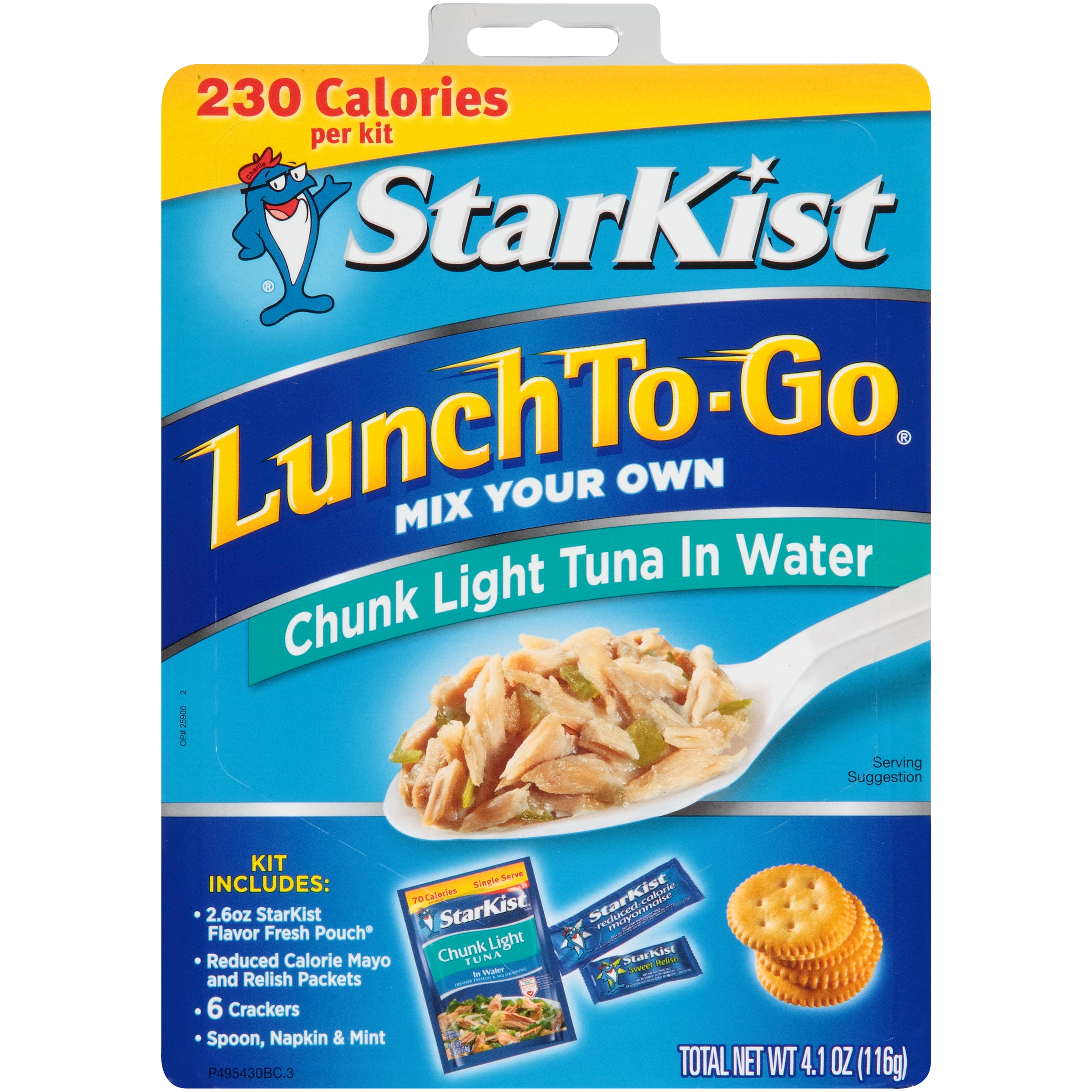 Starkist Lunch to-Go Chunk Light Tuna in Water 4.1 Oz. Pouch, PK12