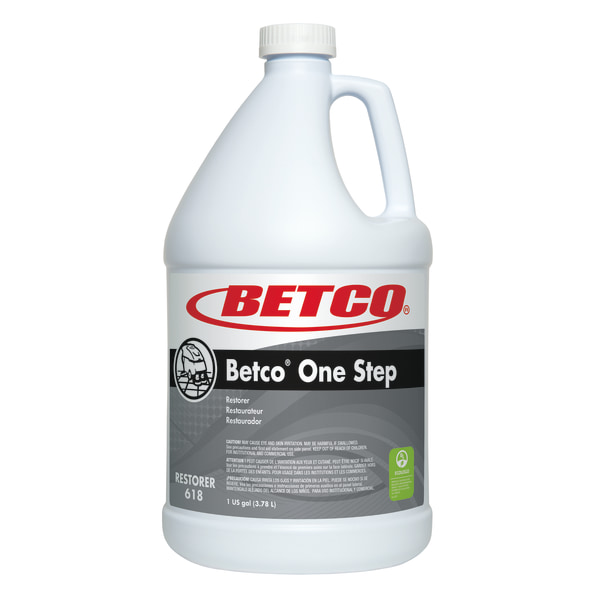 Betco One Step Floor Restorer, Lemon Scent, 1 Gallon Capacity Bottle, 4/Carton