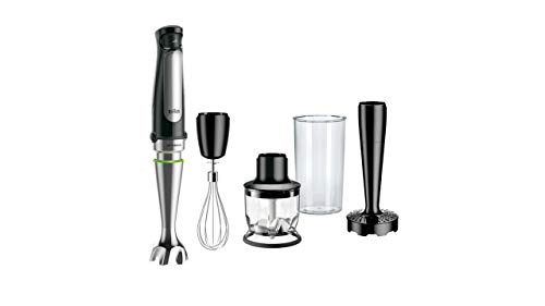 Braun MultiQuick 7 Immersion Hand Blender (1.5-Cup Food Processor  Whisk  Beaker  Masher) - MQ7027X