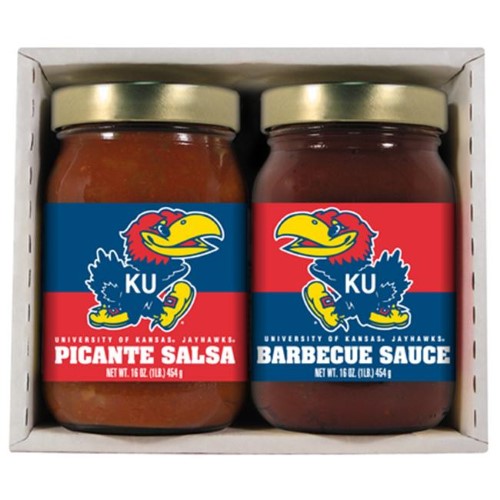 Hot Sauce Harrys 4742 KANSAS Jayhawks Double Play BBQ Salsa