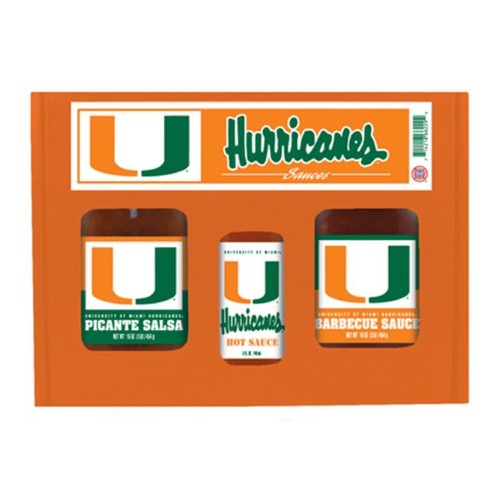 Hot Sauce Harrys 6229 MIAMI Hurricanes TailGate Hot Sauce BBQ Salsa