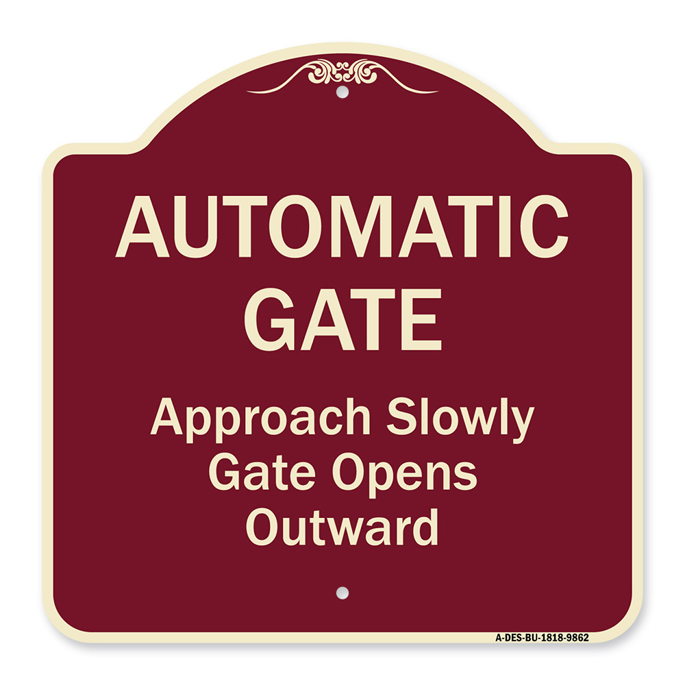 Designer Series-Automatic Gate Approach Slowly Gate Opens, 18