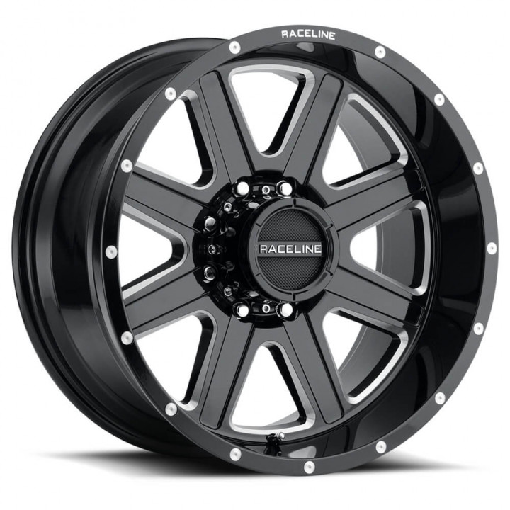 Raceline 940M-HOSTAGE 18  Cast Aluminum Wheel  HOSTAGE BMF 18X9 8X180 +12mm Fits Select: 2011 2013 GMC SIERRA K2500 SLE