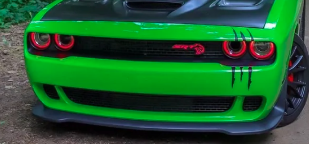 X Lume SRT-HELLCAT-R Challenger 3D Illuminated SRT Hellcat Head Emblems for 15-20 Challenger Red No Controller