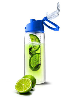 Asobu Bta711s-8573 Flavor It Infuser Water Bottle Pure Fruit Flavour 2 Go, Blue,20 Oz