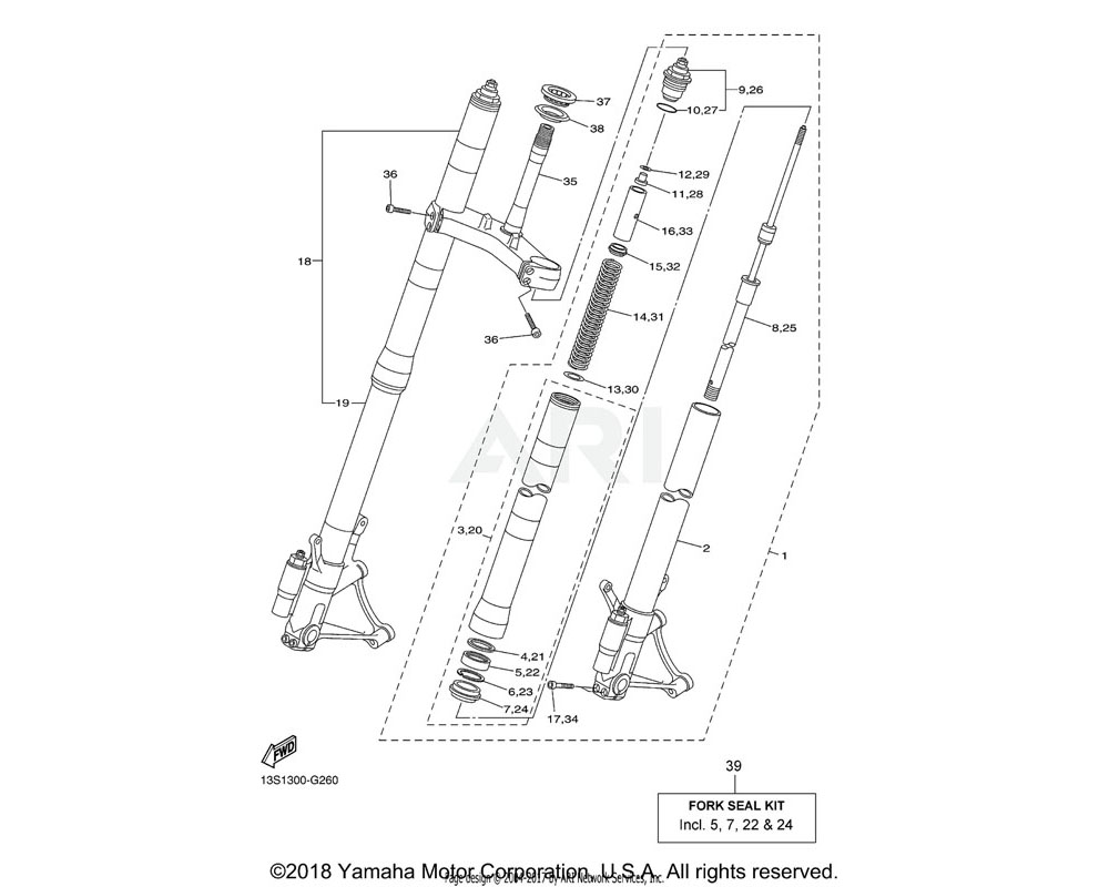 Yamaha OEM 13S-23111-00-00 BOLT, CAP