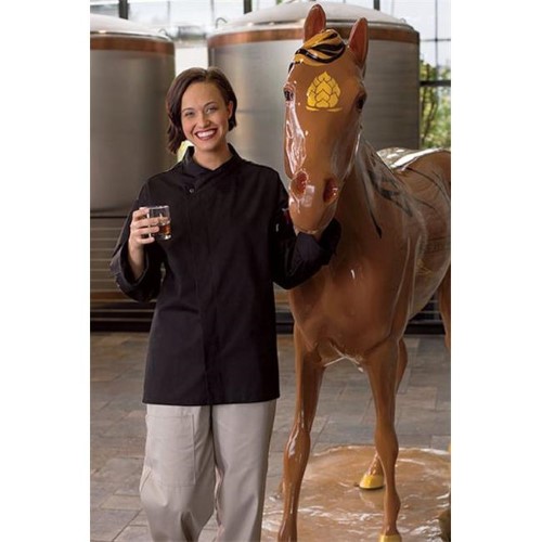 0489-0103 Santorini Chef Coat in Black - Medium
