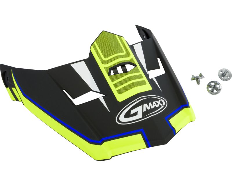 G-Max Visor for MX46 Uncle Helmet - Md-2XL - Matte Orange/Hi-Vis Yellow/Blue
