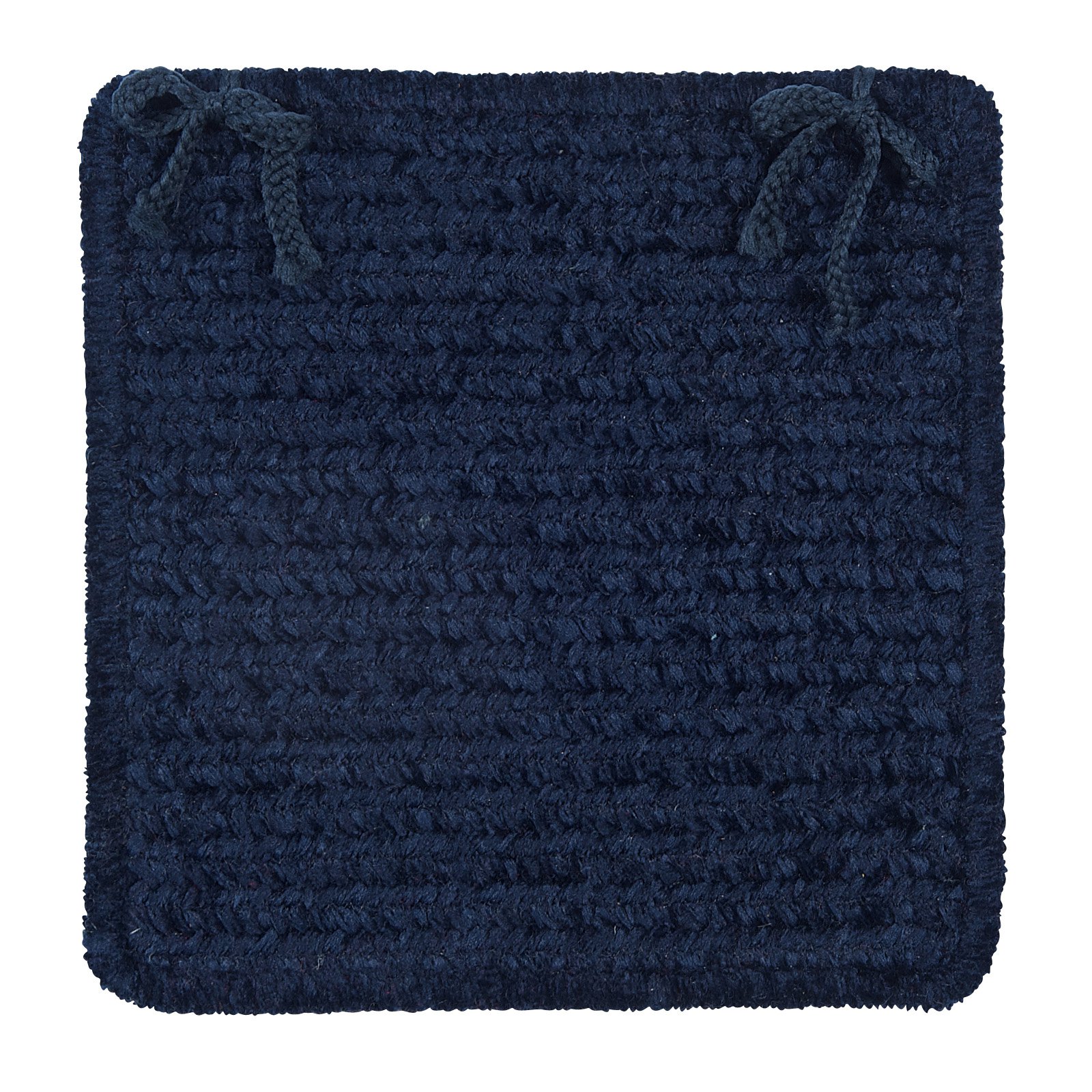 Colonial Mills M503A015X015S Simple Chenille - Navy Chair Pad - Set 4