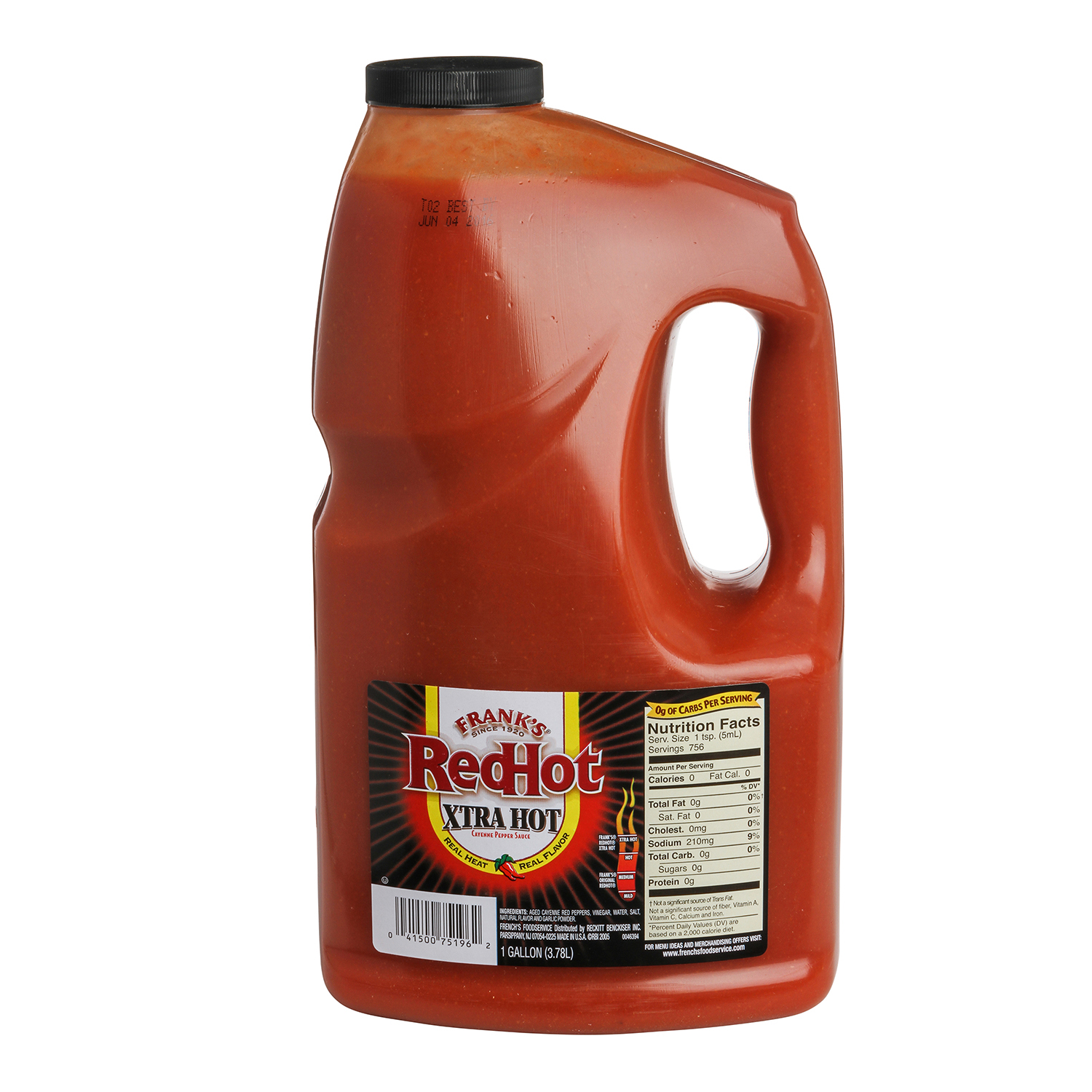 Frank's Redhot Extra Hot Cayenne Pepper Sauce 1 Gal., PK4