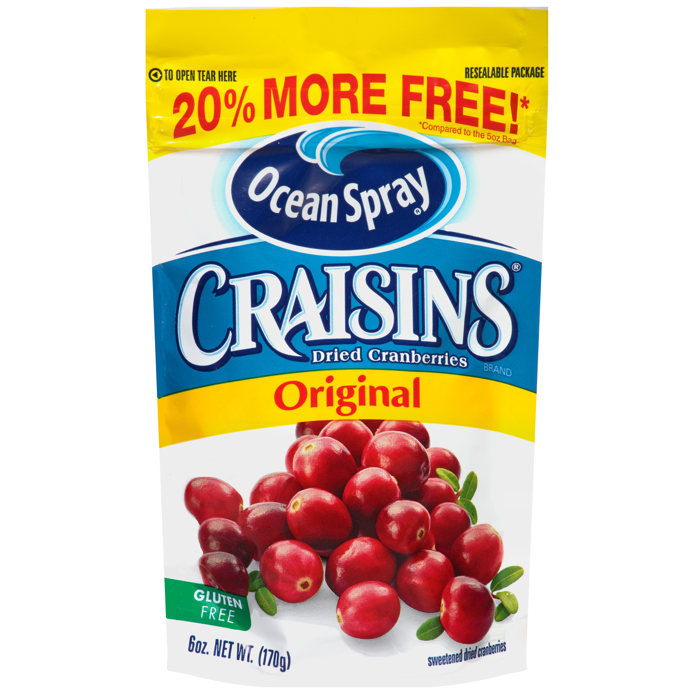 Ocean Spray Sweetened Dried Cranberry Original 6 Oz., PK12