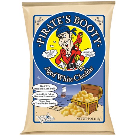 Pirate's Booty Aged White Cheddar Cheese Puffs 4 Oz. Bag, PK12