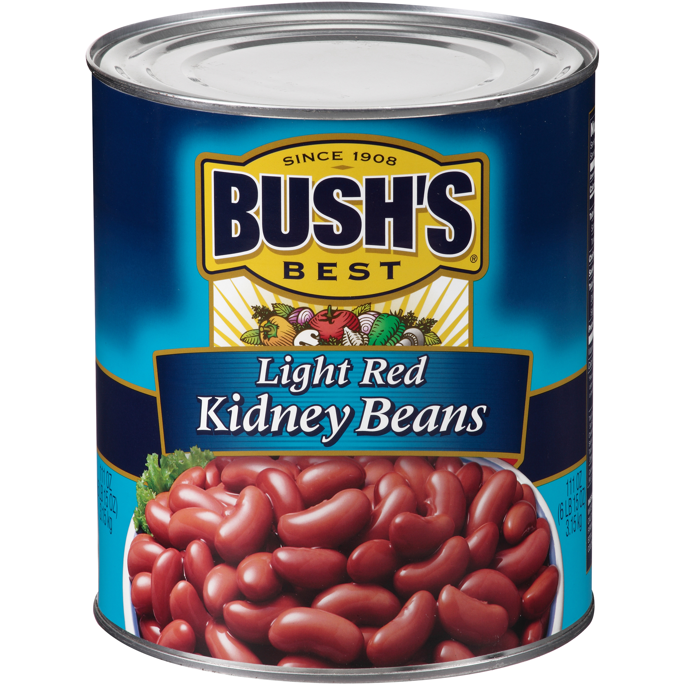 Bush's Best Light Red Kidney Beans #10 Can, PK6