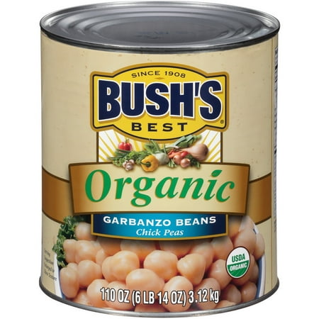 Bush's Best 100% Organic Garbanzo Beans #10 Can, PK6