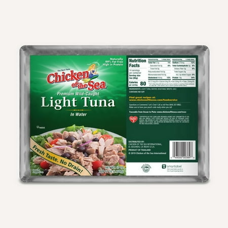 Chicken of the Sea Premium Wild-Caught Light Tuna in Water 43 Oz., PK6