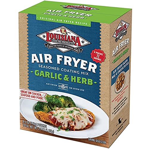 Louisiana Fish Fry Products Air Fryer Seasoned Coating Mix Garlic And Herb