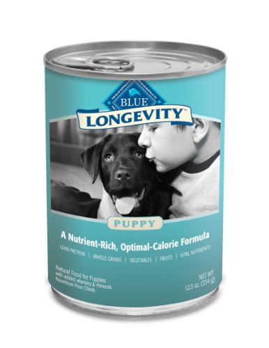 Blue Buffalo Longevity 12-Pack Canned Food for Puppies, 12-1/2-Ounce Cans
