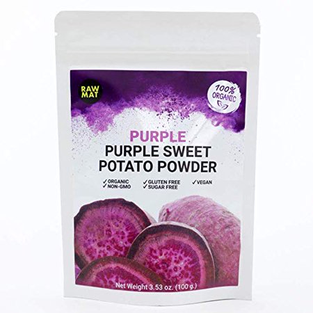 Rawmat Organic Purple Sweet Potato Powder, 25 Serving (3.53 Ounce), 100% Natural Food Colouring, and Plant Based