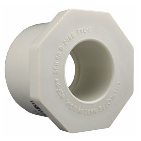 Charlotte Pipe & Foundry PVC 02107 0700 PVC Reducing Bushing, White
