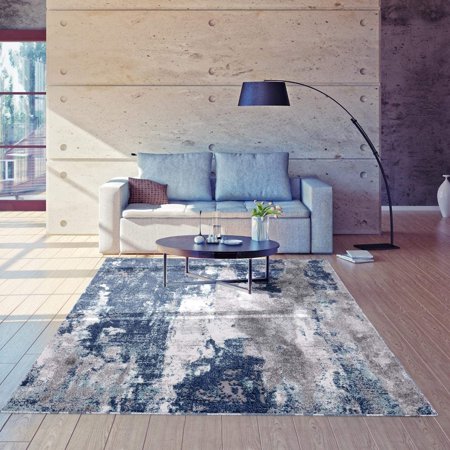 Luxe Weavers Euston Blue 8 X 10 Abstract Modern Area Rug 7681…