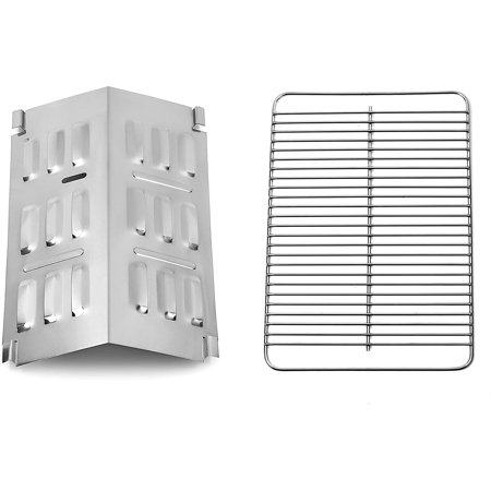 Broilmann 80631 Stainless Steel Cooking Grate and 9201 Stainless Steel Flavorizer Bar, Cooking Grate for Weber Gas and Charcoal Go-Anywhere Grill, Fla
