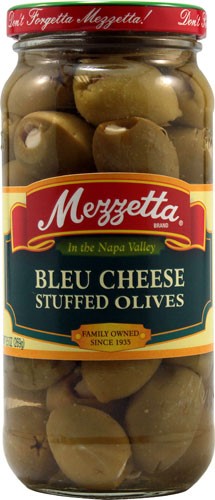 Mezzetta Bleu Cheese Stuffed Olives  9.5 Oz Dr. Wt. Jar
