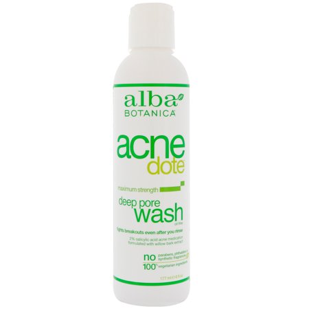 Alba Botanica  Acne Dote  Deep Pore Wash  Oil-Free  6 Fl Oz(pack of 12)