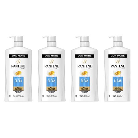 Pantene Pro-V 2 in 1 Shampoo & Conditioner, Classic Clean, 30.4 Fl Oz (Pack of 4)