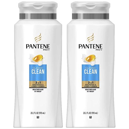 Pro-V Haircare - Classic Clean - 2 in 1 Shampoo & Conditioner - Net Wt. 20.1 FL OZ (595 ML) per Bottle - Pack of 2 Bottles